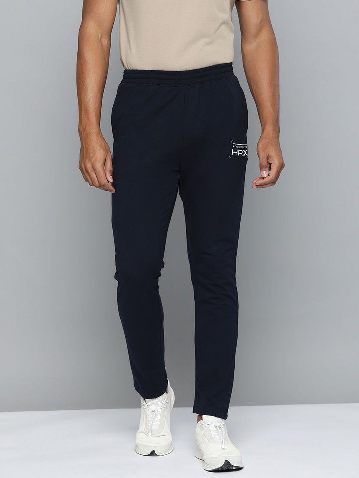 HRX by Hrithik Roshan Men Printed Detail Mid-Rise Regular Fit Lifestyle Trackpants