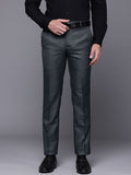 Raymond Men Textured Slim Fit Formal Trousers