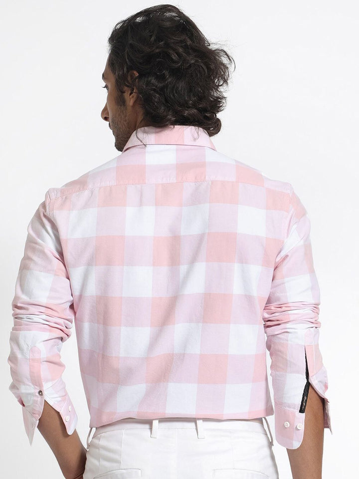 RARE RABBIT Men Byre Slim Fit Checked Cotton Shirt