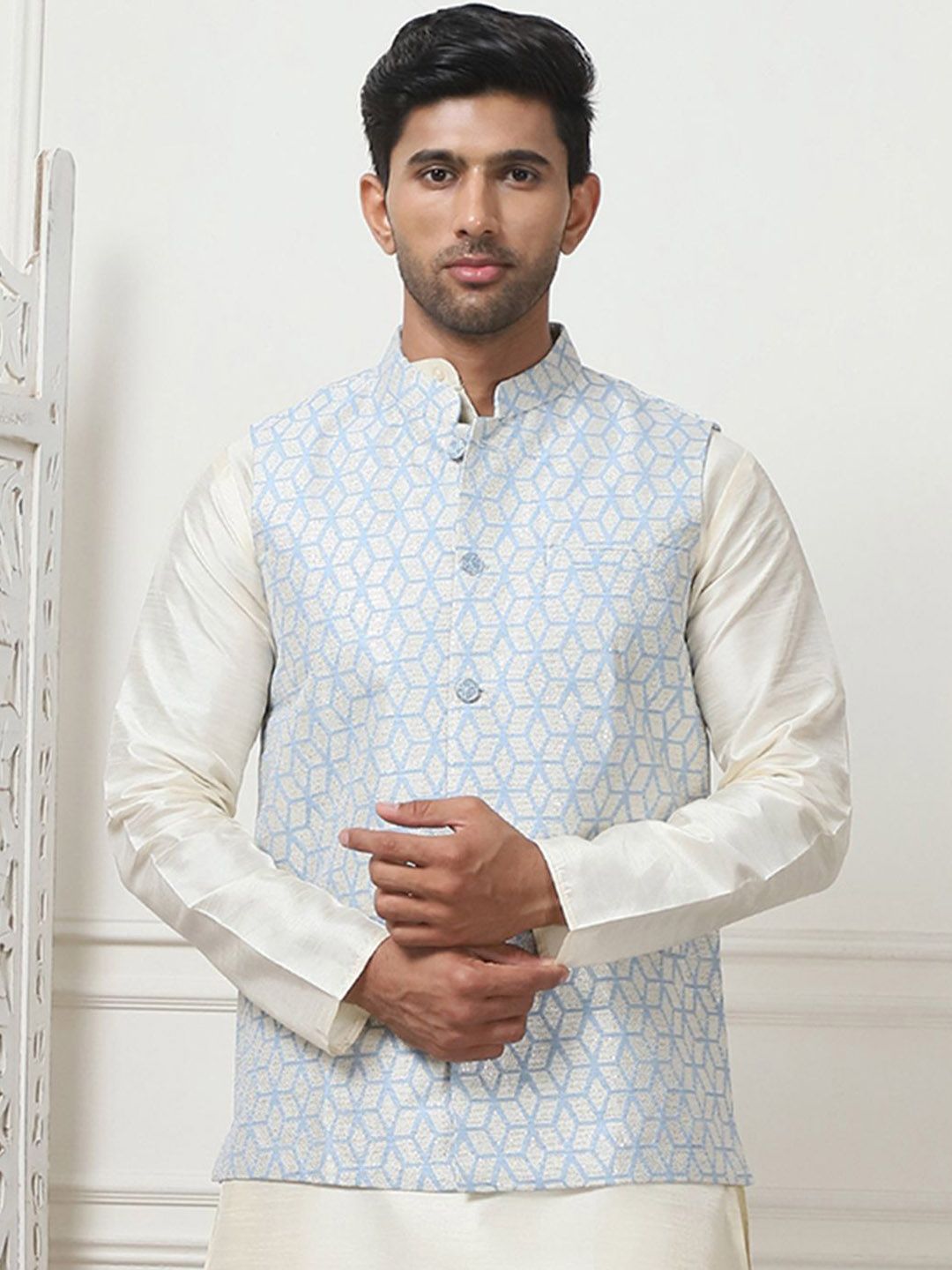 Anouk Woven Design Nehru Jacket