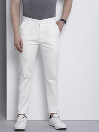 The Indian Garage Co Men Solid Slim Fit Chinos Trousers