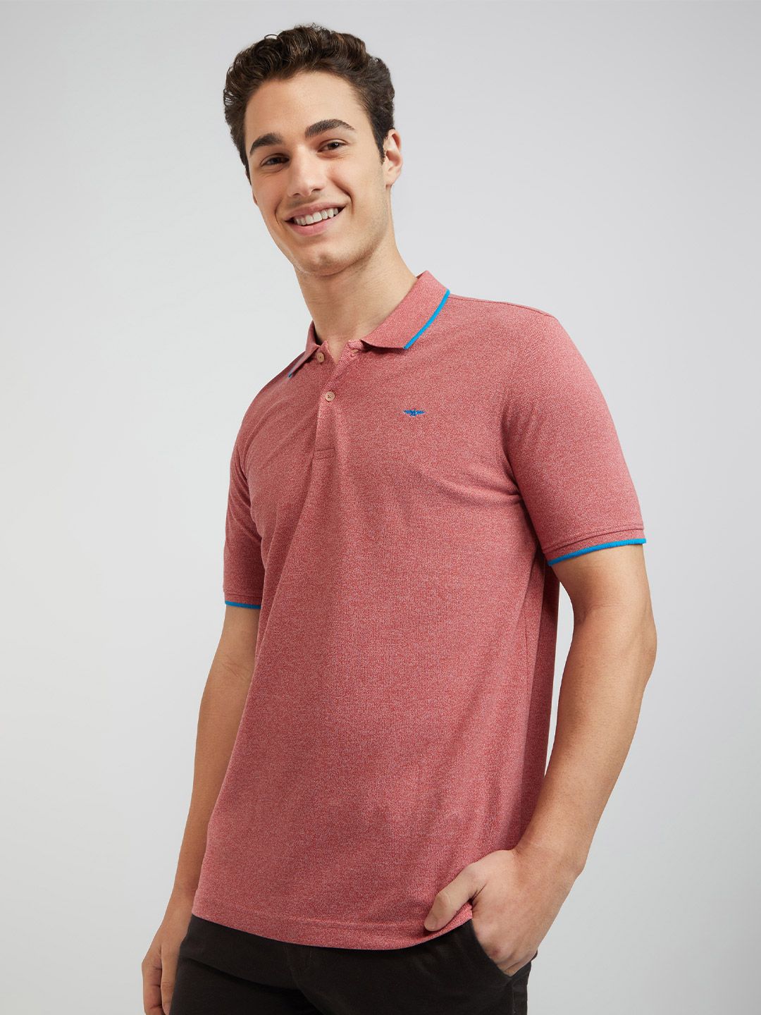 Park Avenue Cotton Rich Polo Collar Slim Fit T-shirt