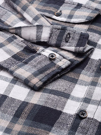 The Indian Garage Co Pure Cotton Slim Fit Checked Casual Shirt
