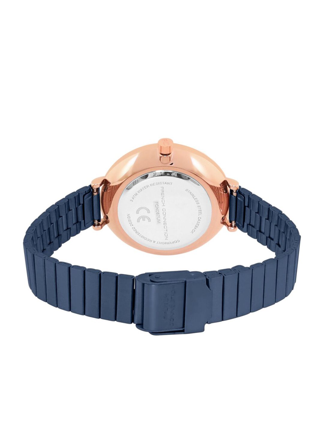 Sambungan Perancis Wanita Dail Dail & Tali Keluli Tahan Karat Analog Watch FCN087UM