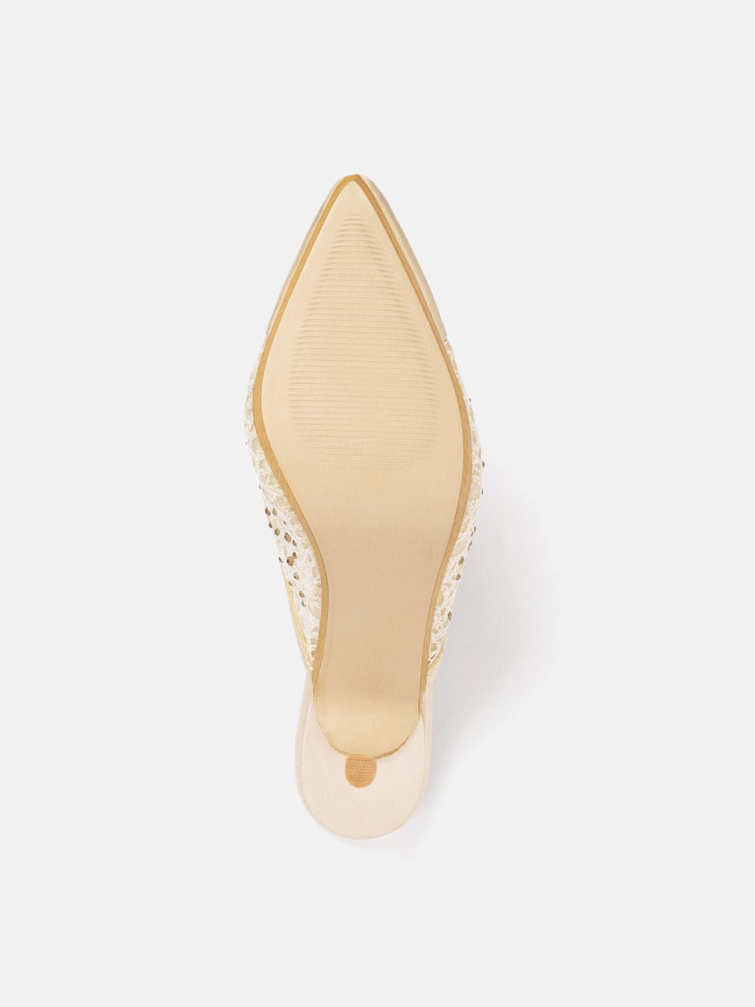Lino Perros Woven Design Embellished Slim Heeled Mules