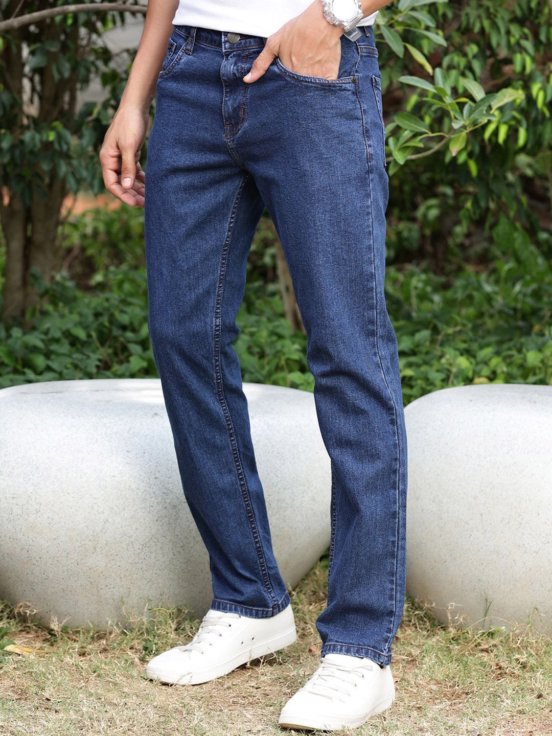 Thomas Scott Men Smart Slim Fit Light Fade Stretchable Jeans