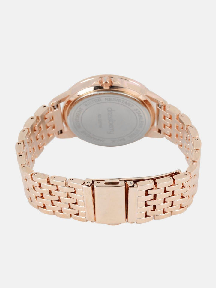 DressBerry Women Rose Gold-Toned Analogue Watch MFB-PN-WTH-S5749-02