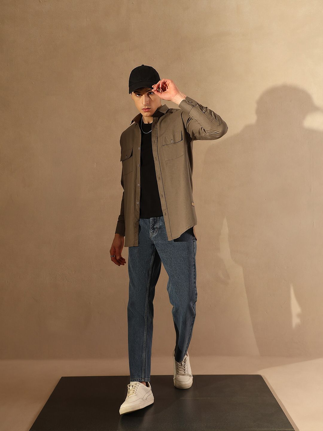 DENNISON Smart Solid Double Pocket Shirt