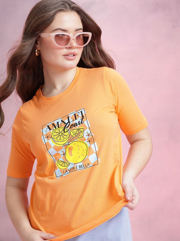 DressBerry Graphic Printed Pure Cotton T-shirt