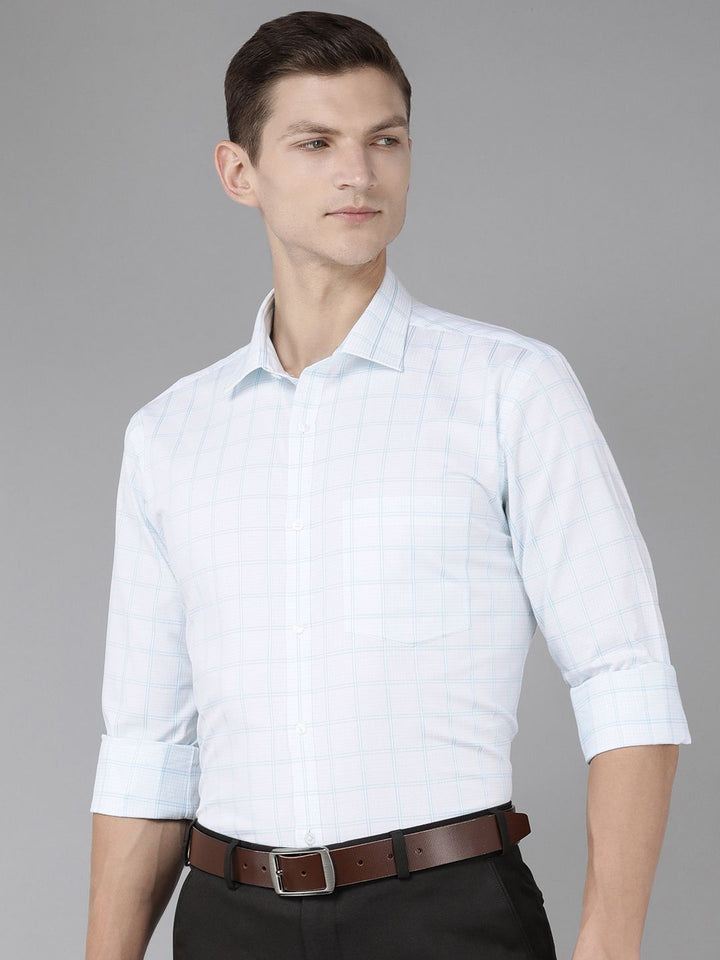 Park Avenue Slim Fit Checked Pure Cotton Formal Shirt