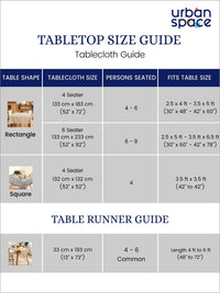 URBAN SPACE Geometric Printed Pure Cotton Square Table Cover