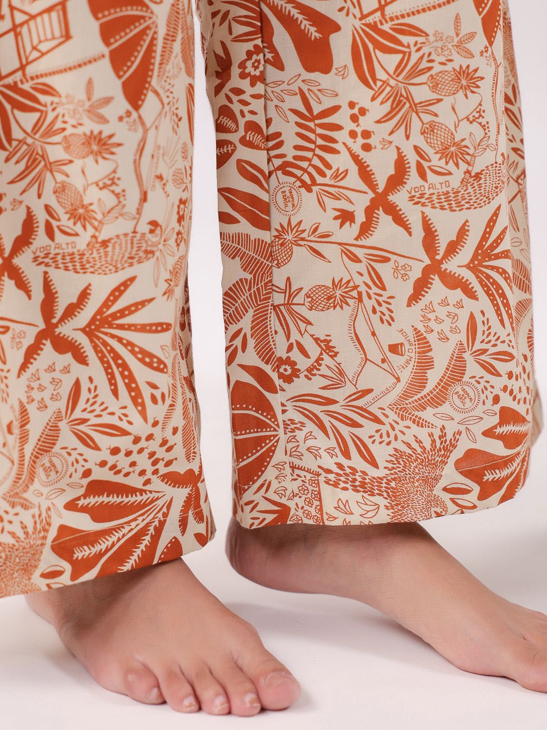 SANSKRUTIHOMES Women Ethnic Motifs Printed Cotton Night suit