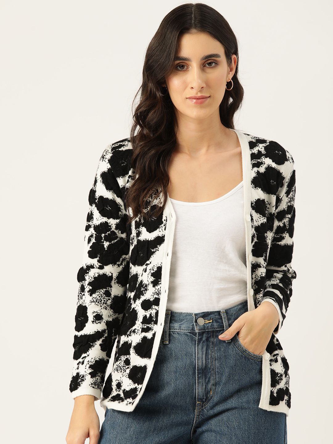 Monte Carlo Women Printed Cardigan