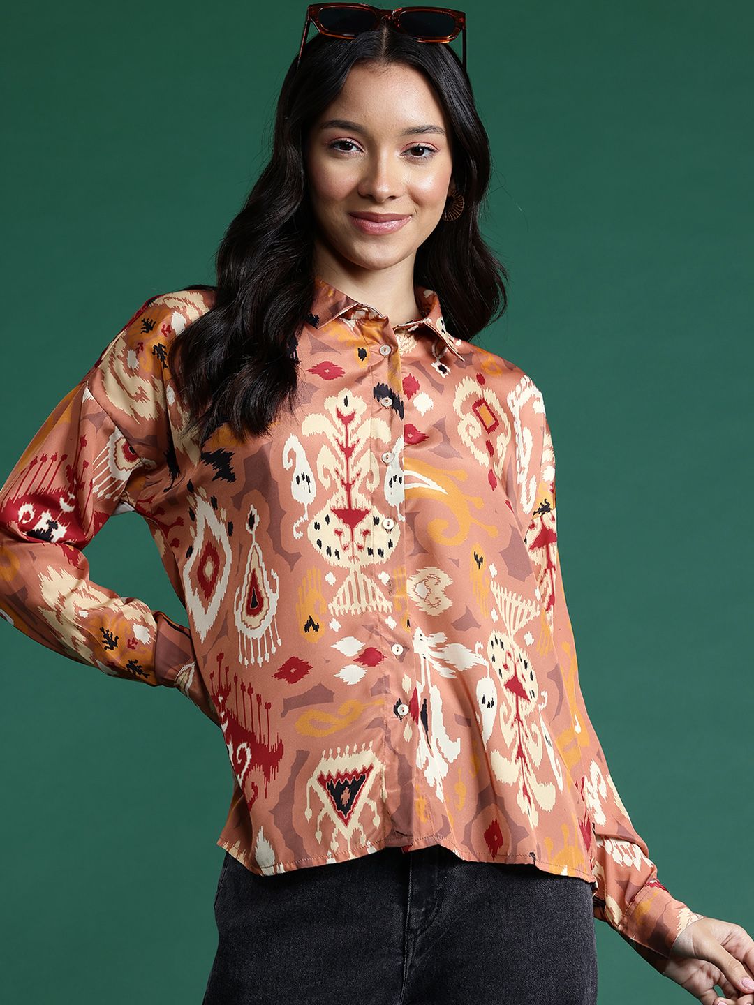 DressBerry Ethnic Motif Printed Casual Shirt