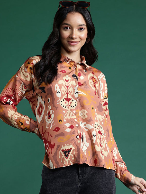 DressBerry Ethnic Motif Printed Casual Shirt