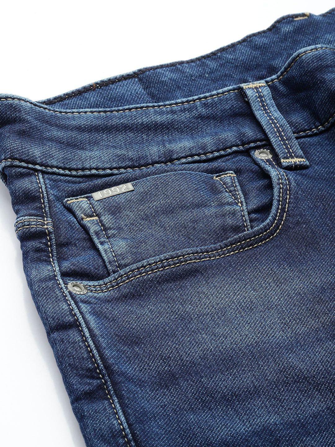 SPYKAR Men Ricardo Straight Fit Low Distress Light Fade Stretchable Jeans
