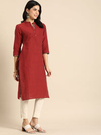 Anouk Women Solid Straight Kurta