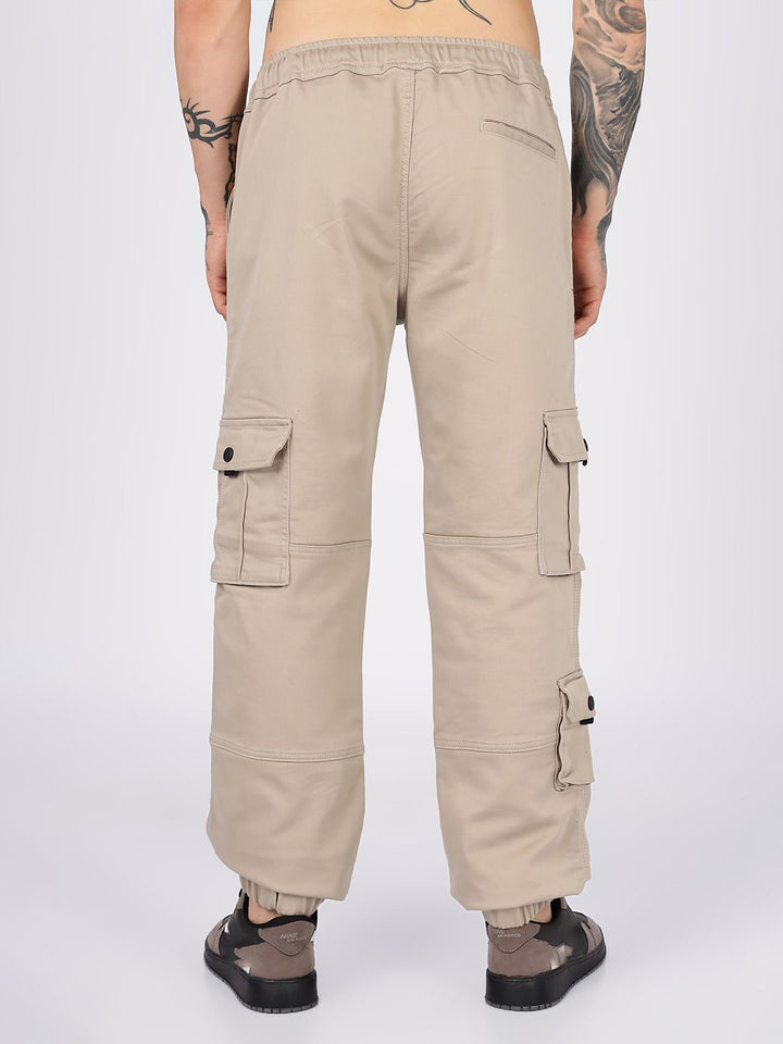 Eszett Lelaki Lelaki Regular Fit Cotton Cargo Joggers
