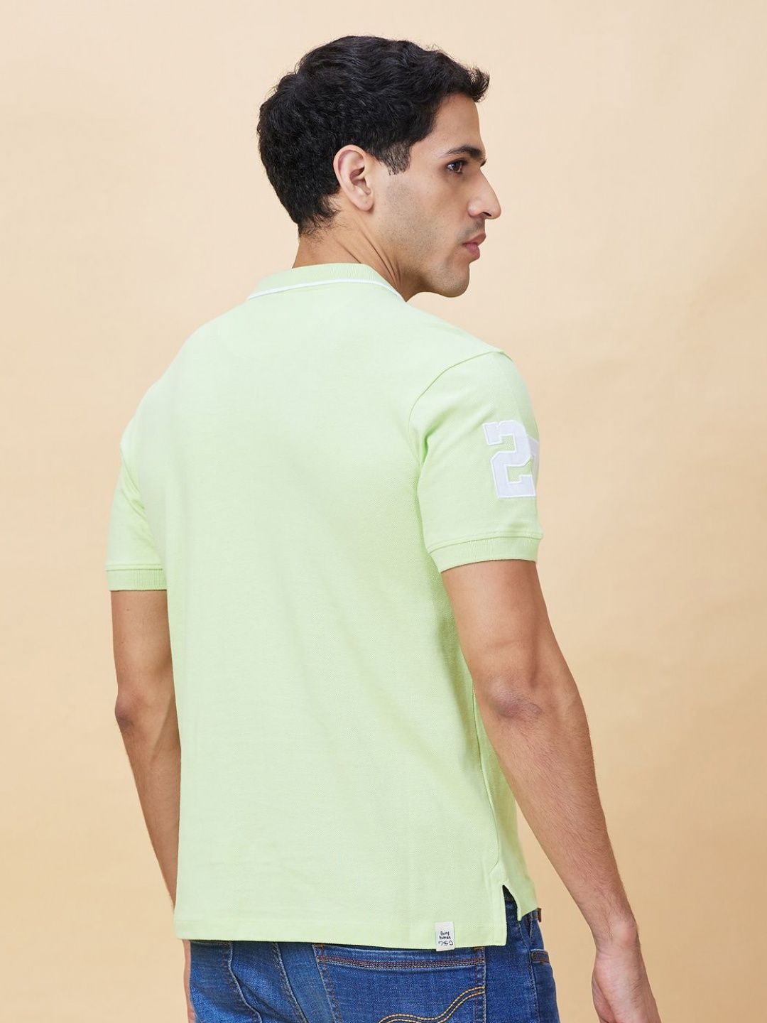 Being Human Men Typography Printed Polo Collar Pure Cotton Pockets T-shirt