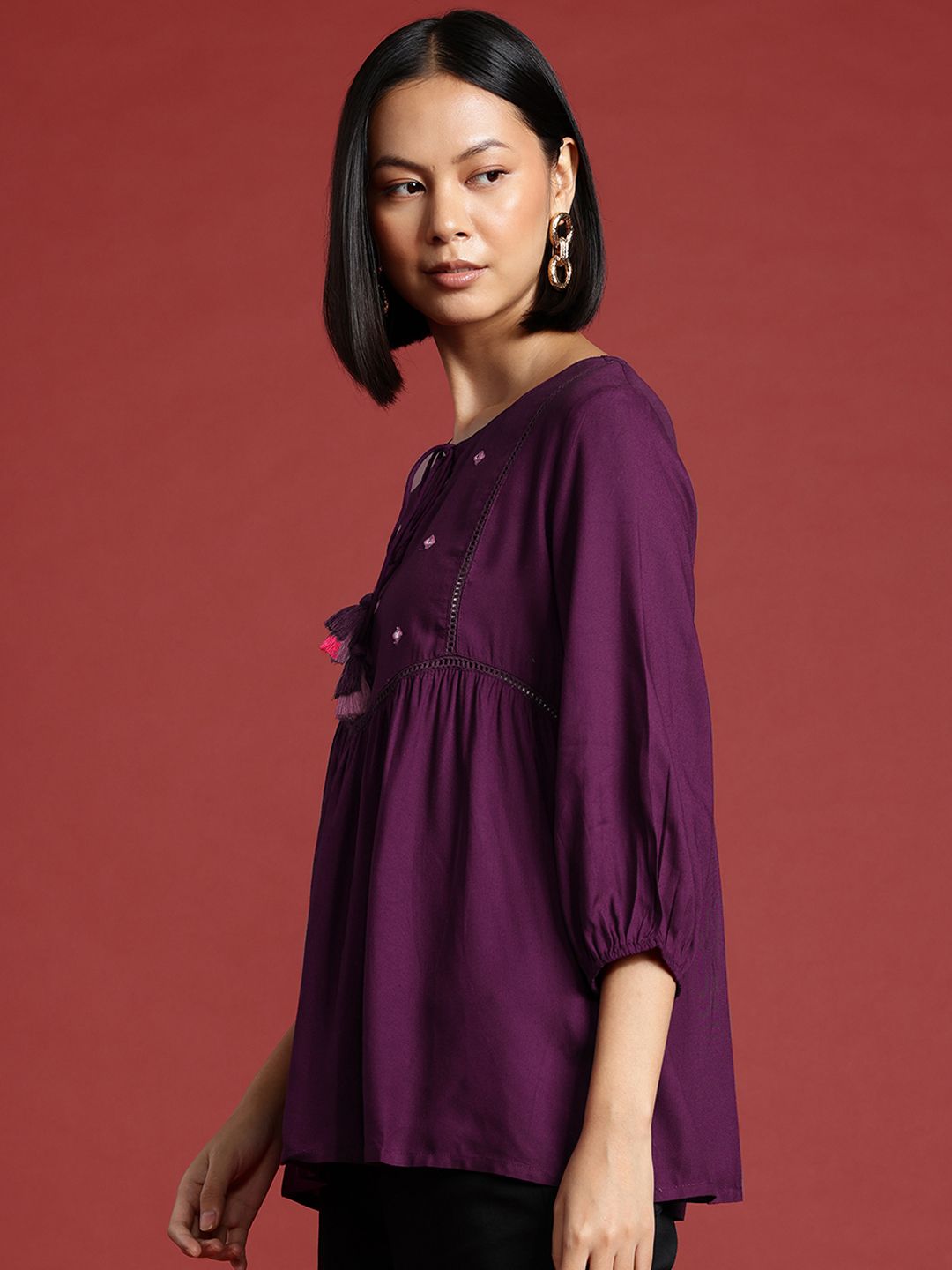 all about you Mirror Work Empire Short Kurti