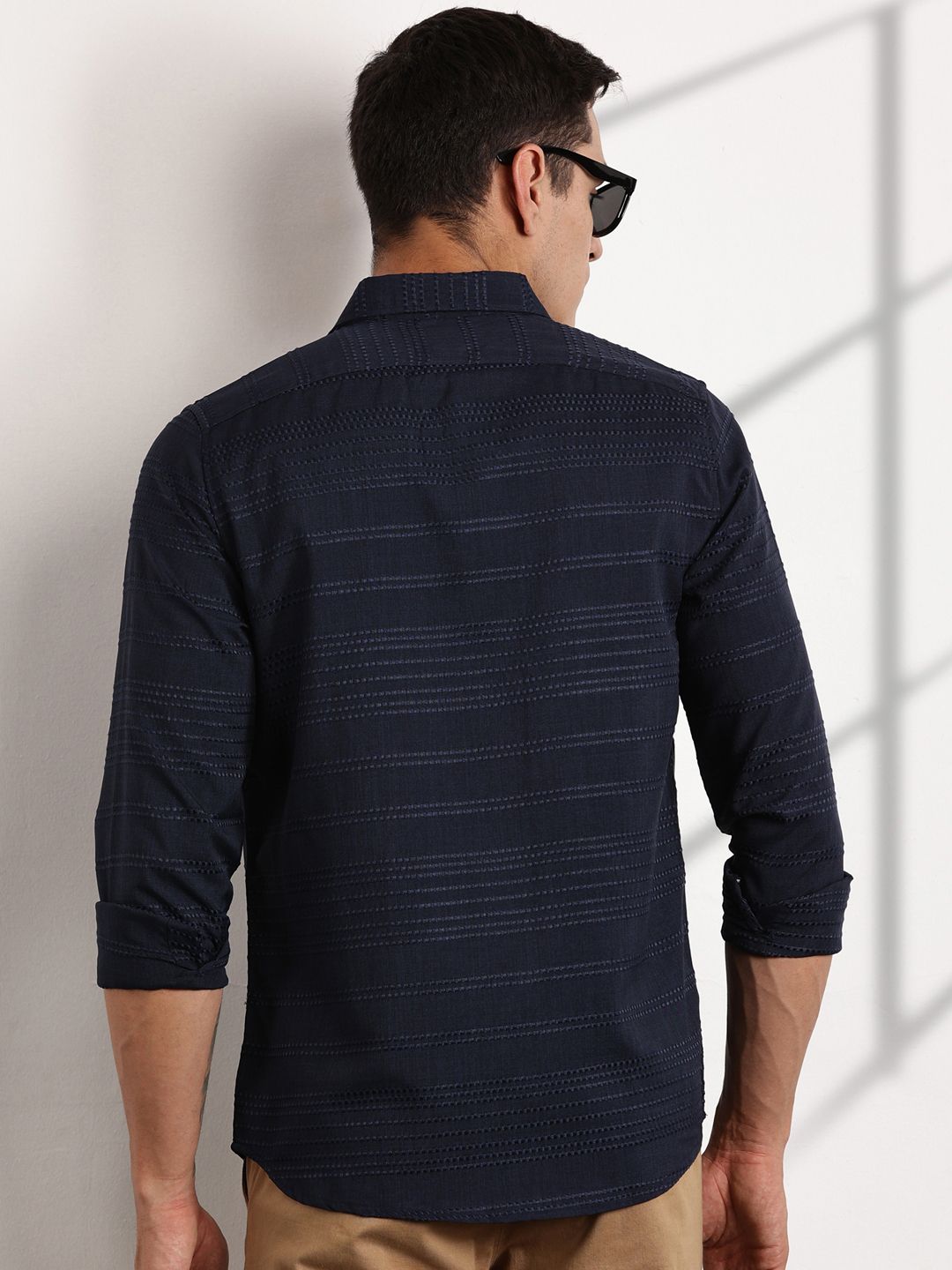 Thomas Scott Men Premium Slim Fit Opaque Casual Shirt