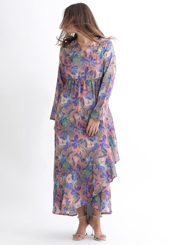 RAREISM Floral Printed V-Neck Maxi Dress