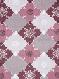 Moda Rapido X KLOTTHE Pink & Grey Geometric 400 TC Single Bedsheet with 1 Pillow Covers