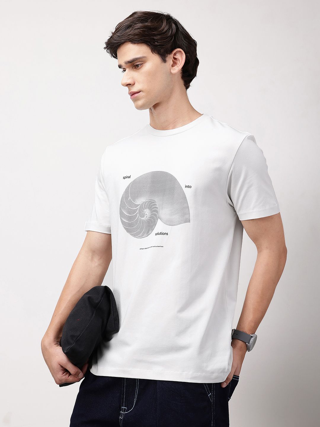 ether Men Grower Graphic Printed Comfort Fit T-shirt