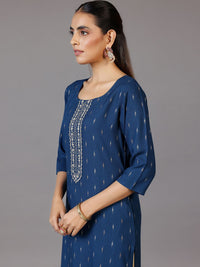 Libas Women Yoke Design Thread Work Dobby Kurta