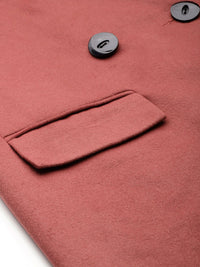 DressBerry Notched Lapel Collar Longline Overcoat