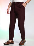 Campus Sutra Men Comfort Mid-Rise Relaxed Fit Trousers
