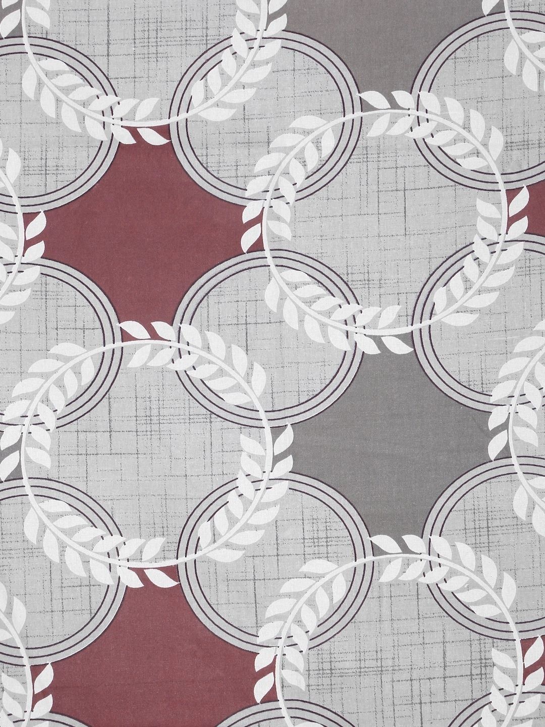 Myntra Elegant Homes Grey Geometric 400 TC Single Bedsheet with 1 Pillow Covers