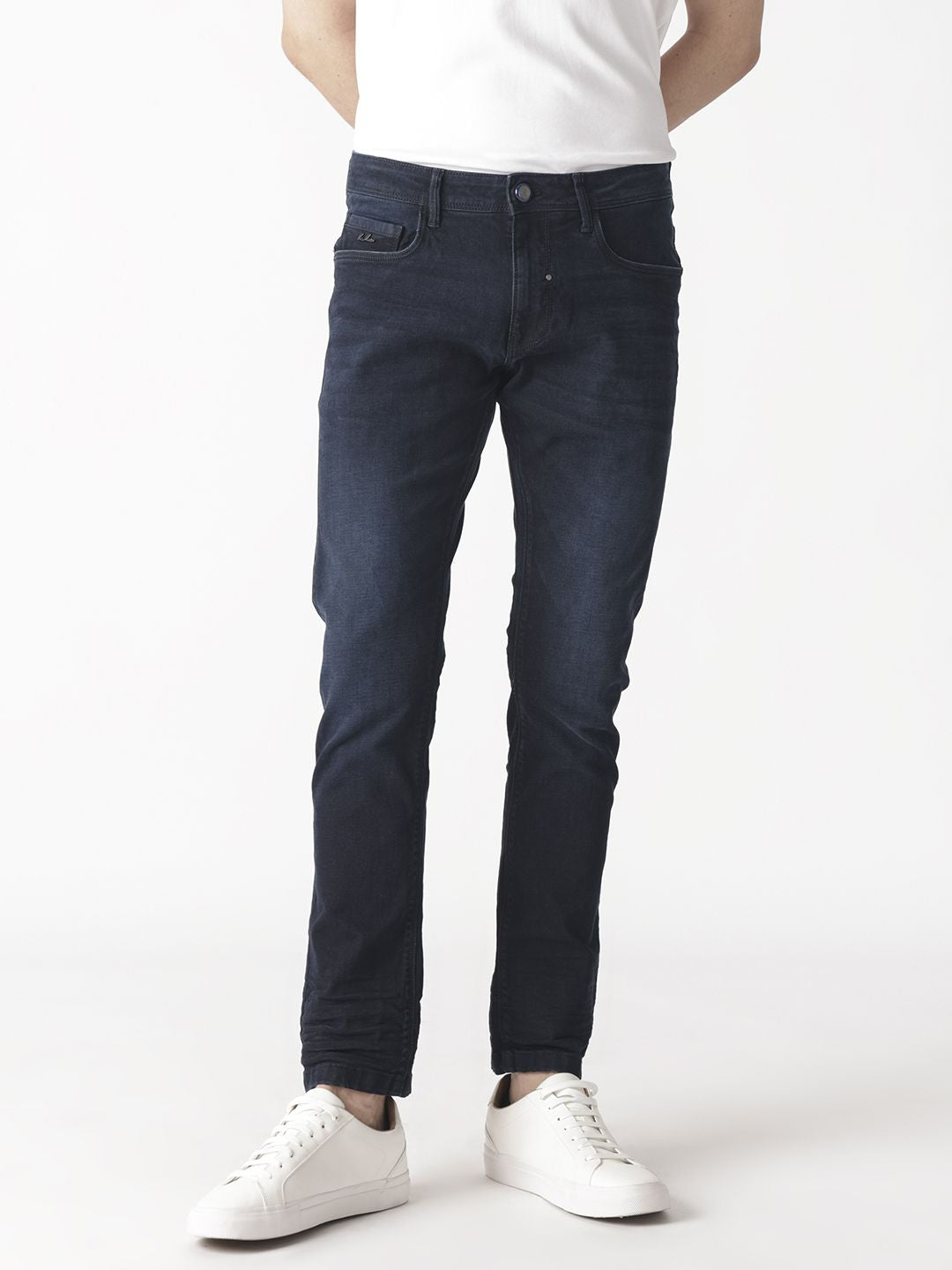 RARE RABBIT Men Macher Mid-Risee Slim Fit Jeans