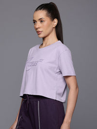 HRX by Hrithik Roshan Lifestyle Typography Print Crop T-shirt