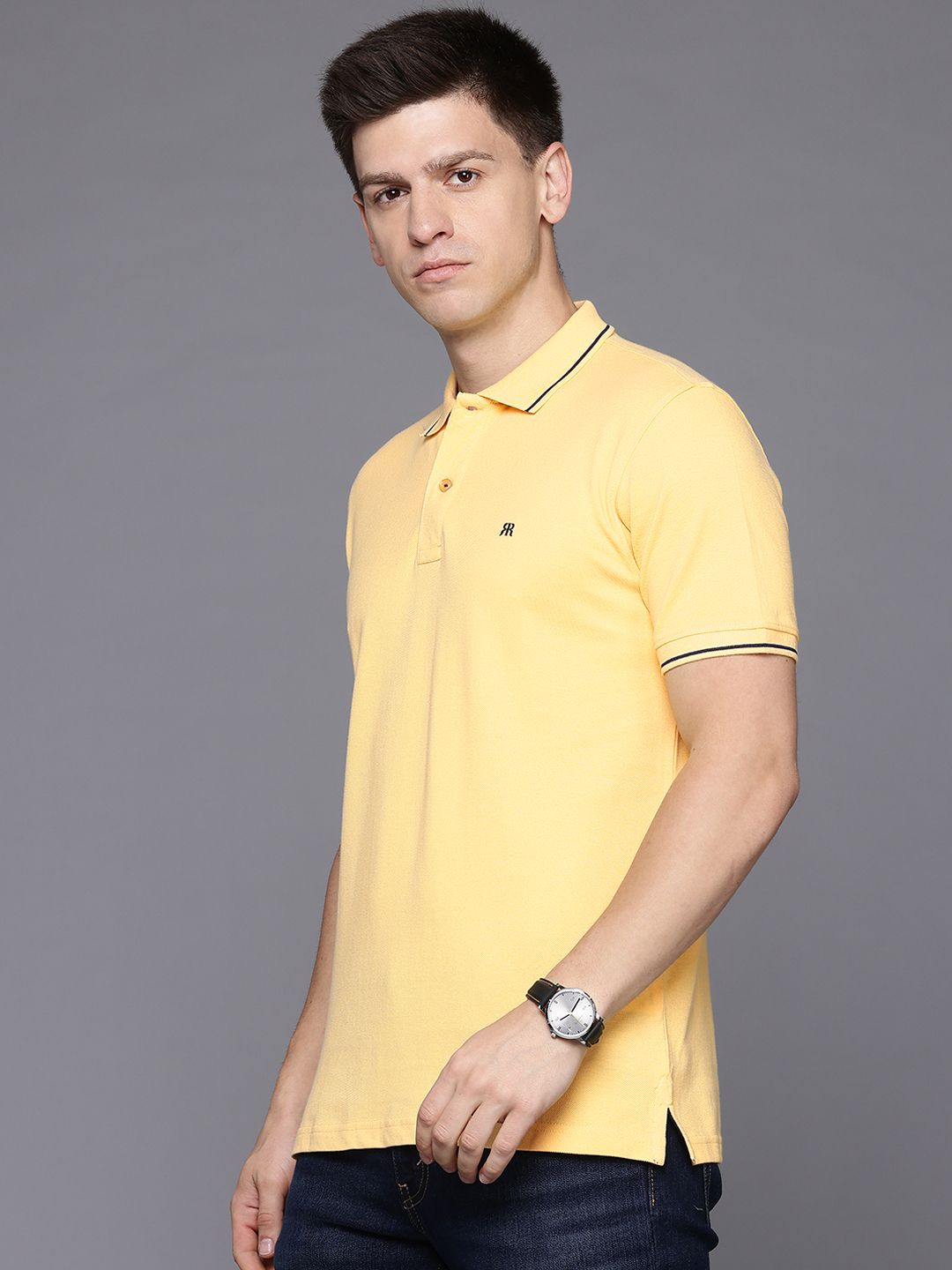 Raymond Men Polo Collar Pure Cotton T-shirt
