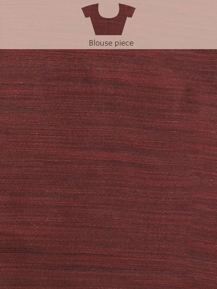 Saree mall Maroon & Gold-Toned Ethnic Motifs Zari Banarasi Sarees