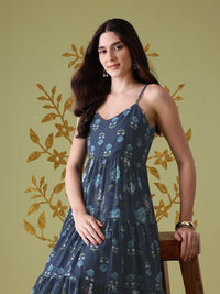 Anouk Floral Printed Ethnic Dress