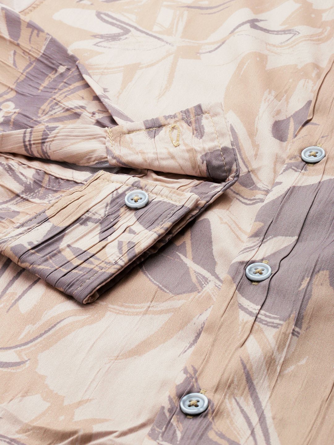 The Indian Garage Co Slim Fit Abstract Printed Casual Shirt