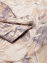 The Indian Garage Co Slim Fit Abstract Printed Casual Shirt