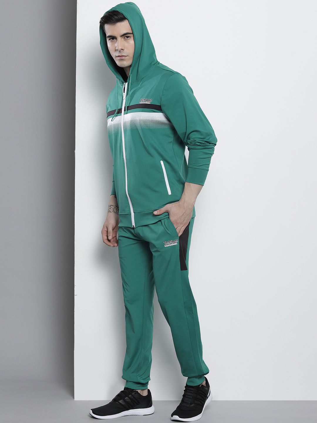 The Indian Garage Co Men Geometric Printed Tracksuit