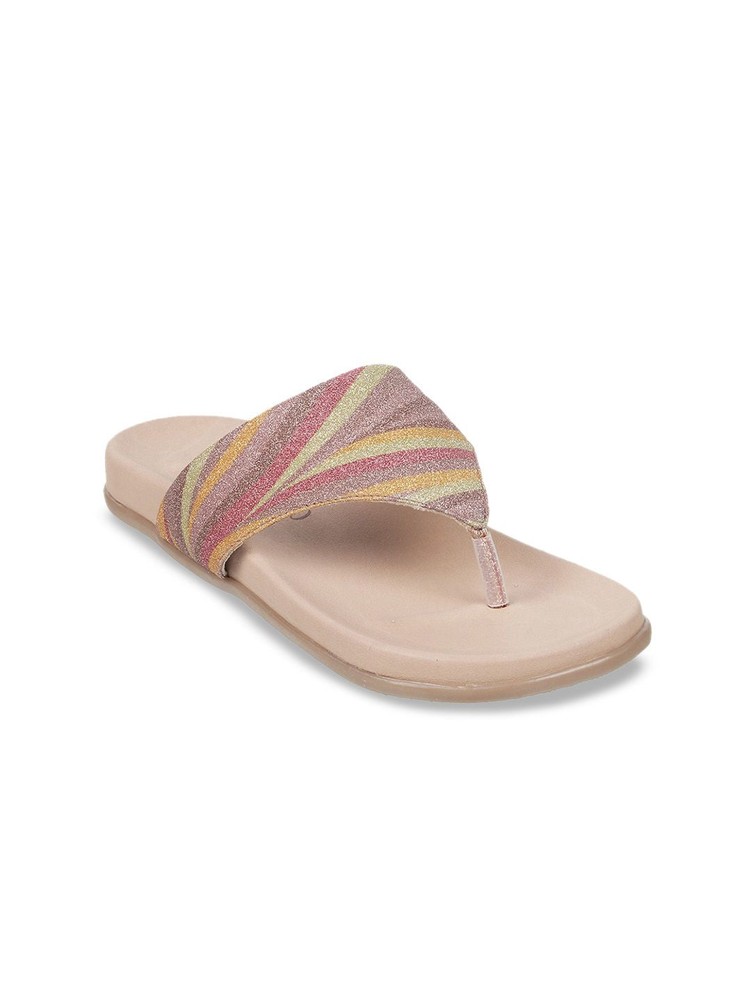 Metro Women Embellished Open Toe Flats
