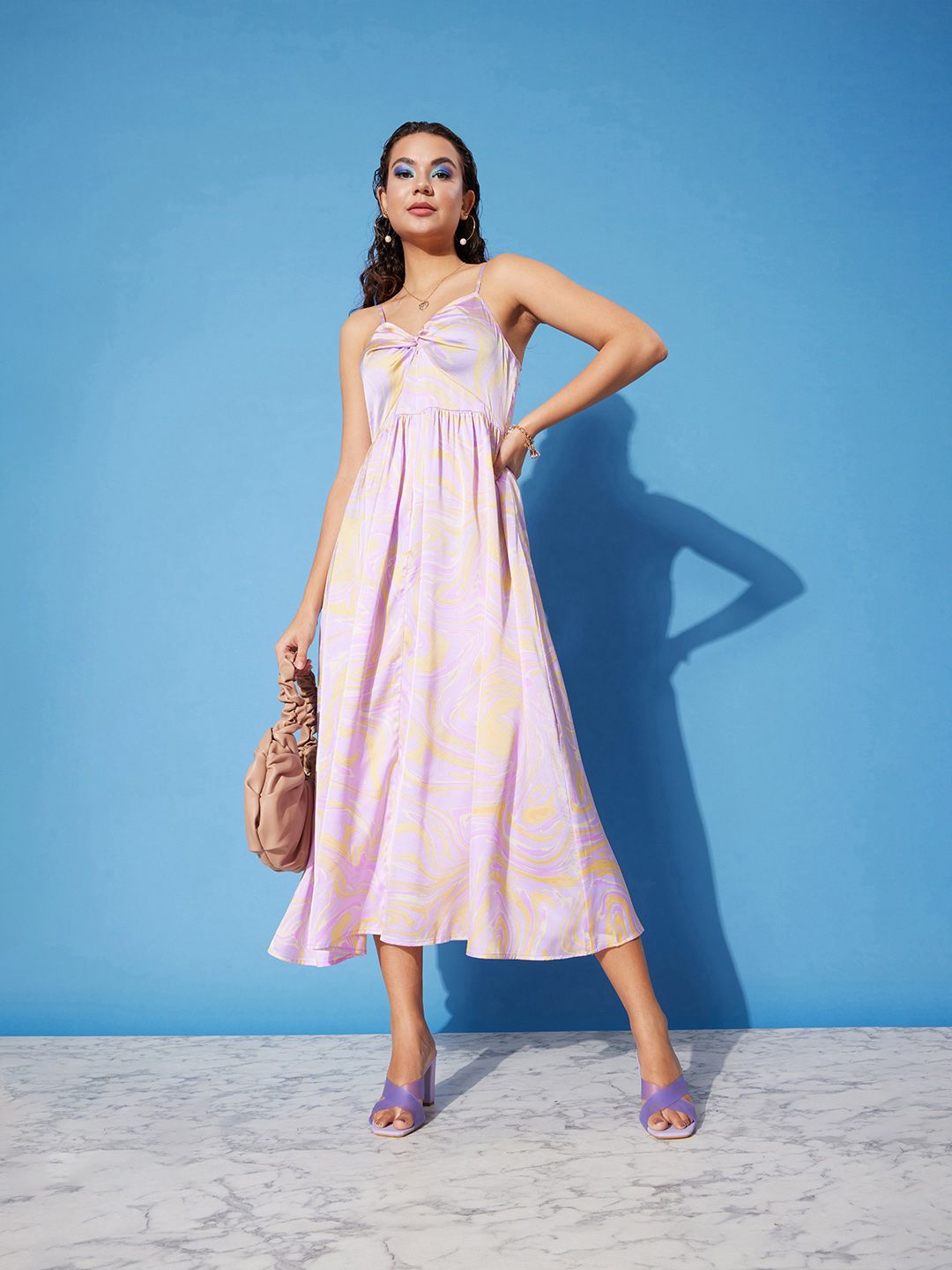 Dressberry Gathered Midi Empire Dress