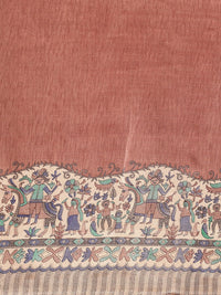 Saree mall Brown & Beige Woven Design Sarees