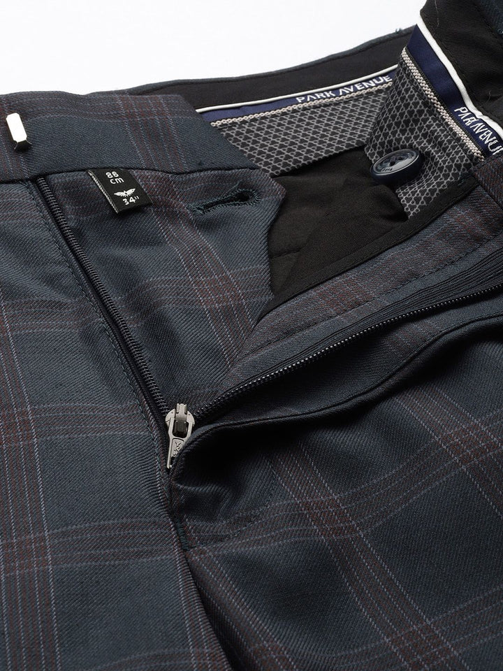 Park Avenue Checked Single Breasted Super Slim Fit 3 Piece Formal Suits