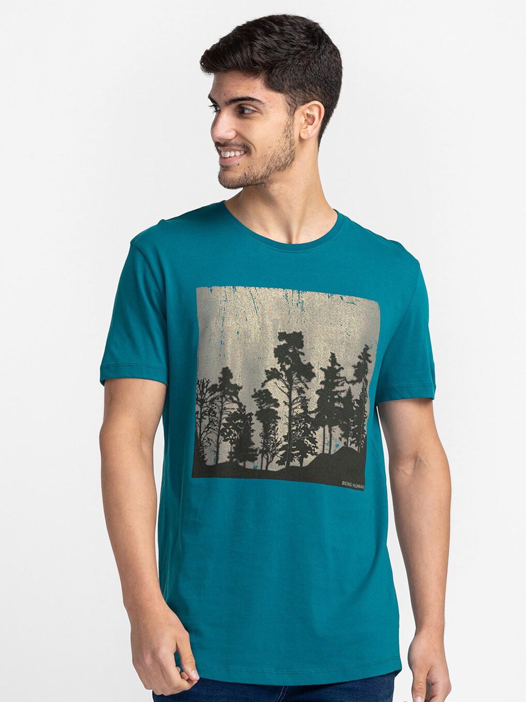 Being Human Graphic Printed Round Neck T-shirt