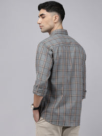 Park Avenue Slim Fit Checked Pure Cotton Casual Shirt