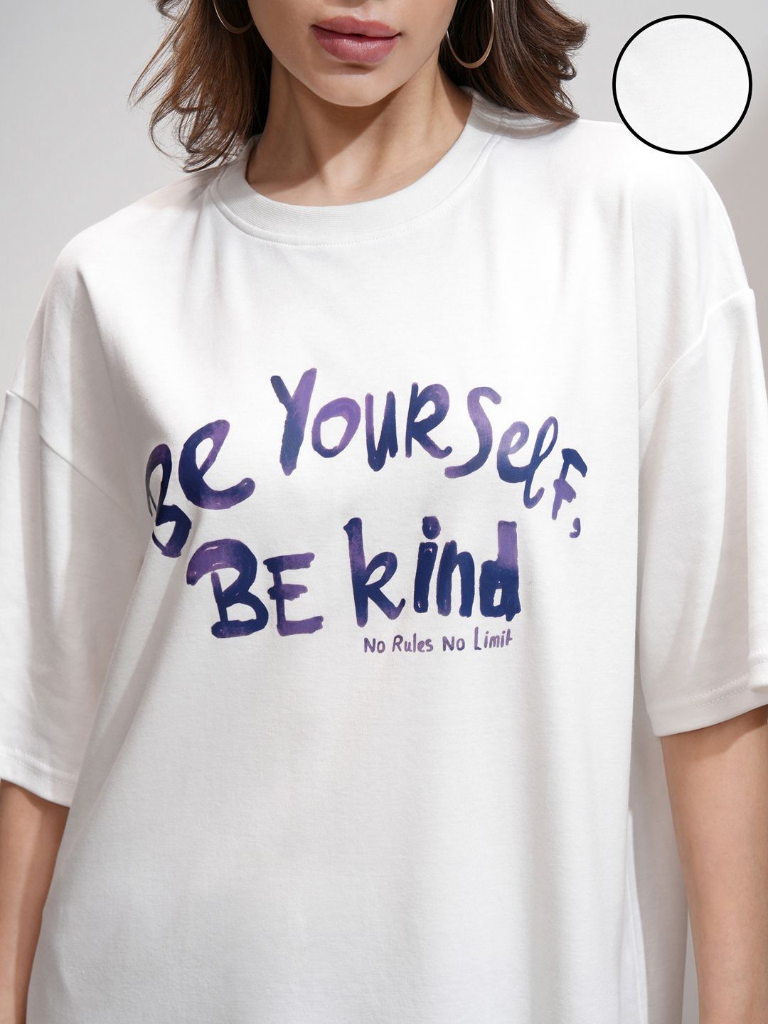 Tokyo Talkies Women Printed Drop Shoulder Oversized T-shirt