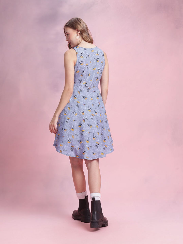 DressBerry Floral Print A-Line Dress