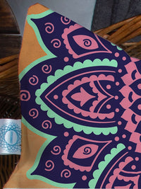STITCHNEST Pack Of 2 Yellow Ethnic Motifs Printed Rectangle Cushion Cover