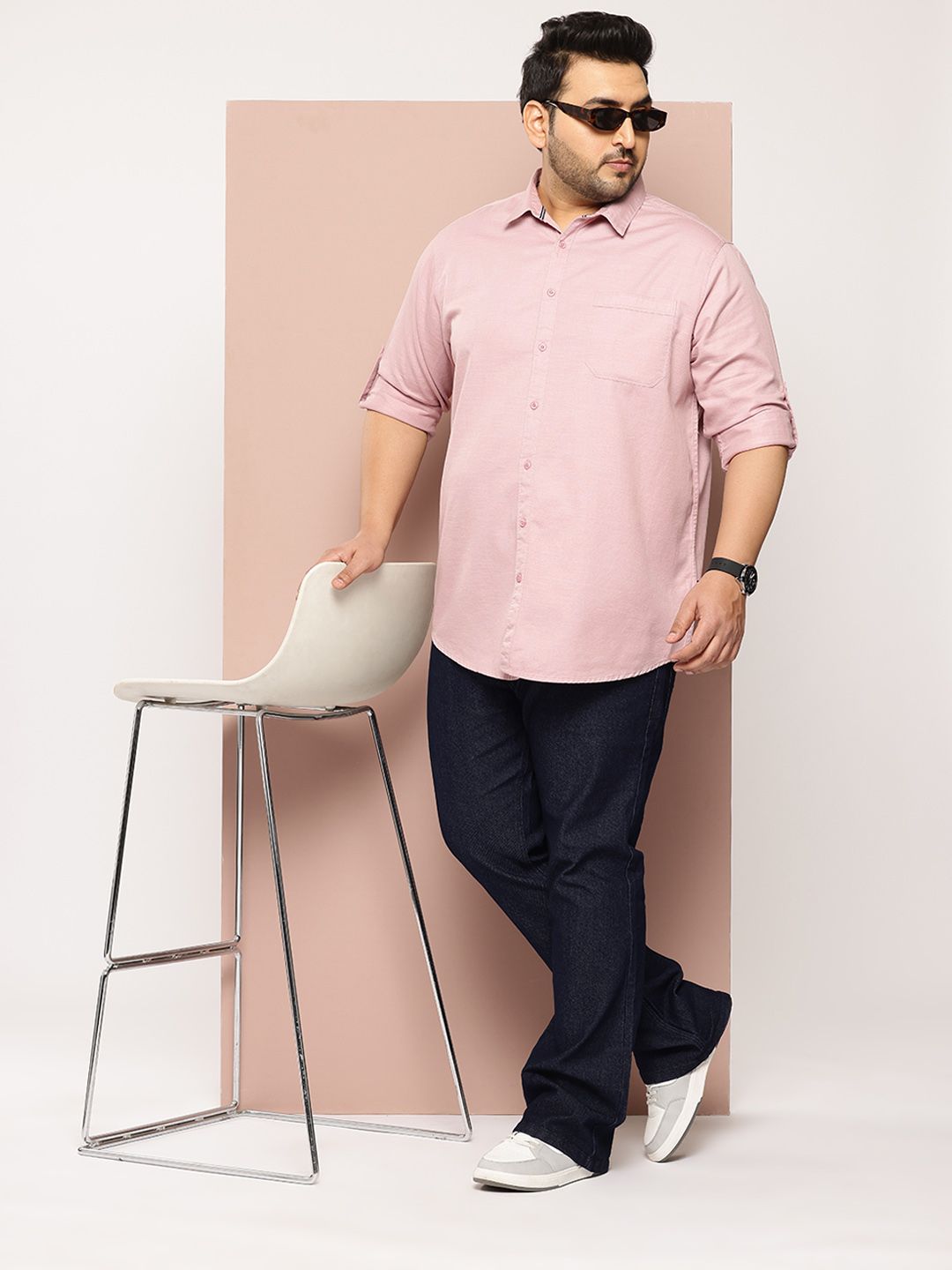 Thomas Scott Men Plus Size Premium Pure Cotton Casual Shirt